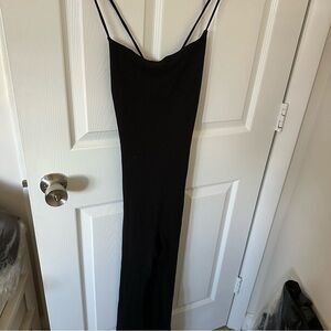 Black Lace Up Jumpsuit